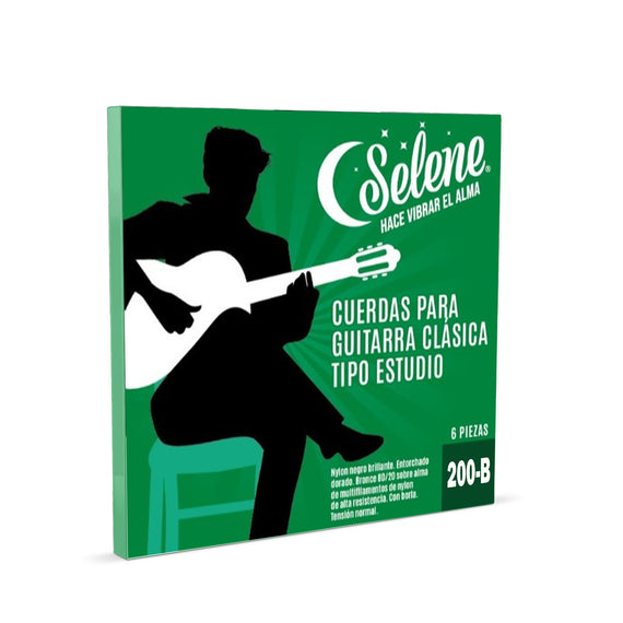 JGO DE CUERDAS NYLON NEGRO C/ BORLA SELENE 200-B