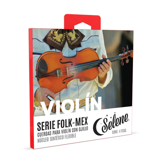 Jgo. De cuerdas para violín, acero estañado, alma de seda  SELENE   330-VA