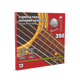 JGO DE CUERDAS SONATINA DE ACERO LISO ESTAÑADO PLATEADO ENTORCHADO FOSFORO/BRONZE 350-SP