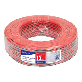 Rollo de 100 m de cable polarizado bicolor p/bocina 18 awg  VOLTECK   CABO-18B - Hergui Musical