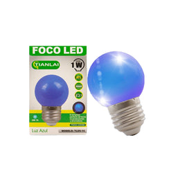 Foco Led 5w, color Azul, Base E27  TIANLAI  B04W1A