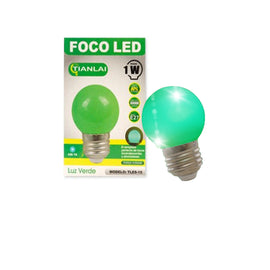 Foco Led 5w, color Verde Base E27  TIANLAI  B04W1V