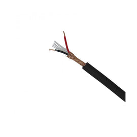 CABLE POR METRO NEGRO LISO PARA MICROFONO 2x24  FINA DE PUEBLA  CM-224BK