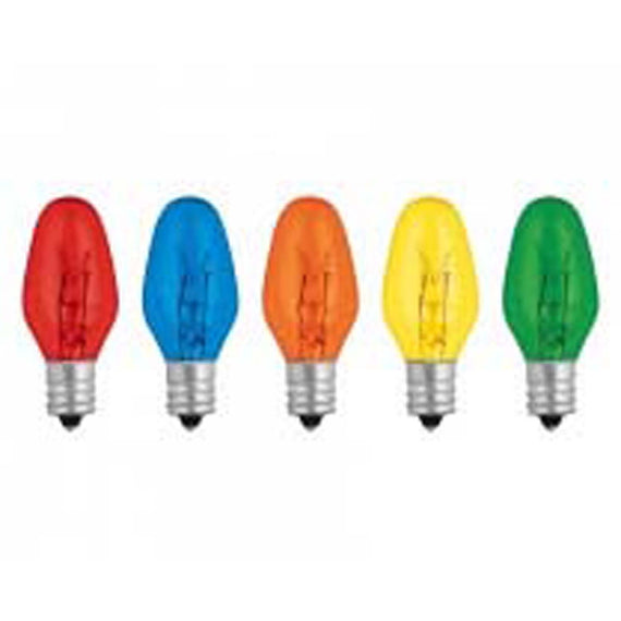 Foco (1 Pza) incandescente de color base E12 7.5w (Color aleatorio)  VOLTECK   FI-50C