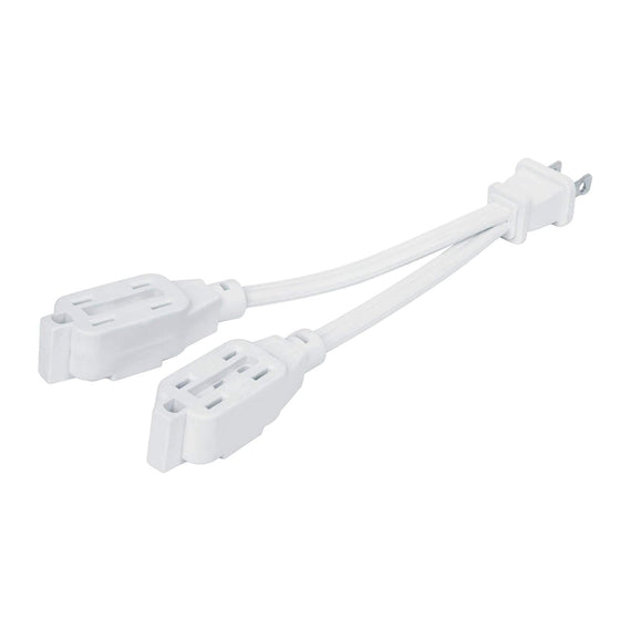 Mini extensión eléctrica doméstica dual 10 cm, blanca  VOLTECK  EXDO-6