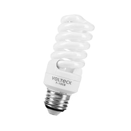 Lampara espiral mini t2 15w luz de dia en blister,  volteck    F-15EM