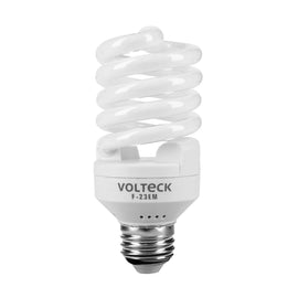 Lampara espiral mini t2 23w luz dia en blister,  volteck    F-23EM