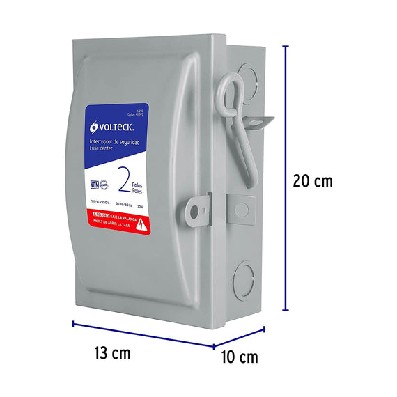 INTERRUPTOR DE SEGURIDAD 2 POLOS 30A  VOLTECK    IS-230 - Hergui Musical