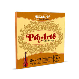 Cuerda 2da. individual "La" para violín, serie Pro-Arte de D Addario, escala 4/4, tensión media, apta para violines de 4/4 con una longitud de 13" pulgadas (328 mm)  DADDARIO  C