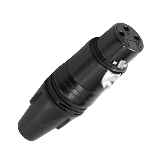 PLUG CANON HEMBRA C/ SEGURO NEGRO CROMO  KAPTON   JA-148BK