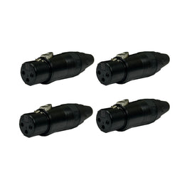 PAQ. 4 PZAS. DE PLUG CANON HEMBRA NEGRO  SOLCOR   JKCANN(4)