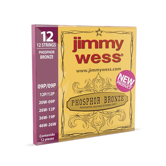 JGO. DE 12 CUERDAS PARA GUITARRA ACÚSTICA JIMMY WESS   JWGA-1012BF