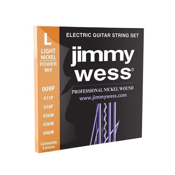 JGO DE CUERDAS ELECTRICA POWER MIX .009 JIMMY WESS JWGE-1009NH