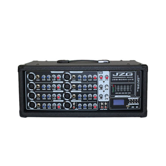 Consola Amplificada 8 canales, 150w RMS, entrada SD, BLUETOOTH, ECUALIZADOR 5 BANDAS  JZG  JZG-809A-MP3