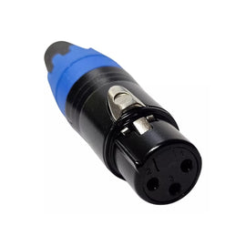 Plug Canon hembra para soldar color Azul  KRACK  KNON-FB