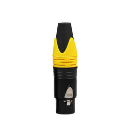 Plug Canon Hembra para soldar color Amarillo  KRACK  KNON-FY