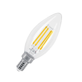 LAMPARA LED TIPO 4W CON FILAMENTO BASE E 12 LUZ CALIDA  VOLTECK   LED-V4F2C