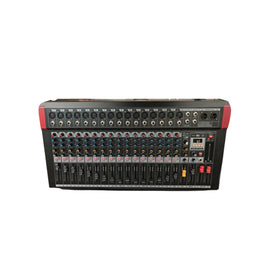 MEZCLADORA AMPLIFICADA 16 CANALES DIRECTOS 150w RMS, DSP, INTERFAZ, BLUETOOTH  SOUNDTRACK   MIX-1600DSP - Hergui Musical