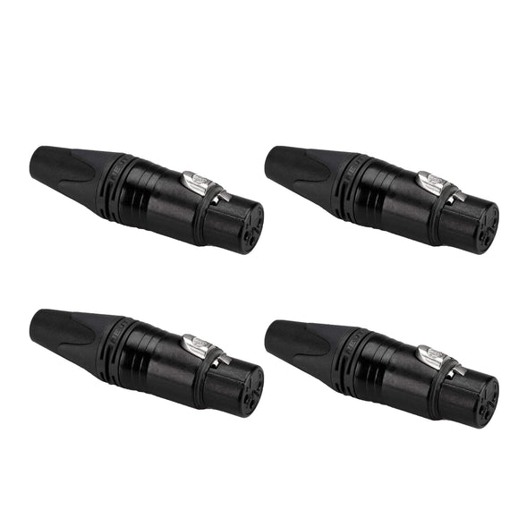 PAQ. 4 PZAS. DE CONECTOR XLR HEMBRA P/PLATA NEUTRIK NC3FXX-BAG(4)