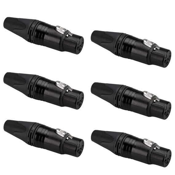 PAQ. 6 PZAS. DE CONECTOR XLR HEMBRA P/PLATA NEUTRIK NC3FXX-BAG(6)