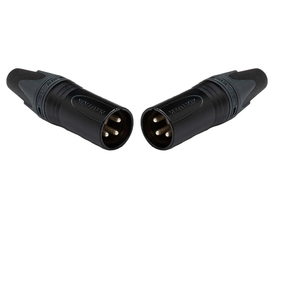 PAQ. 2 PZAS. DE CONECTOR XLR MACHO P/PLATA NEUTRIK    NC3MXX-BAG(2)