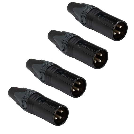 PAQ. 4 PZAS. DE CONECTOR XLR MACHO P/PLATA NEUTRIK    NC3MXX-BAG(4)