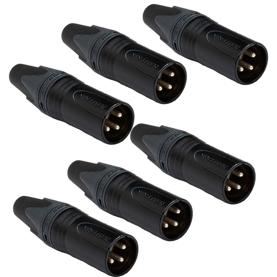 PAQ. 6 PZAS. DE CONECTOR XLR MACHO P/PLATA NEUTRIK    NC3MXX-BAG(6)