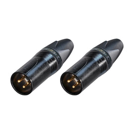 PAQ. 2 PZAS. DE CONECTOR XLR MACHO P/ORO NEUTRIK NC3MXX-B(2)