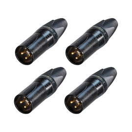 PAQ. 4 PZAS. DE CONECTOR XLR MACHO P/ORO NEUTRIK NC3MXX-B(4)