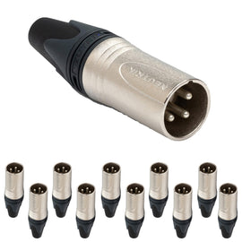 PAQ. 10 PZAS. DE CONECTOR XLR MACHO NEUTRIK NC3MXX(10)