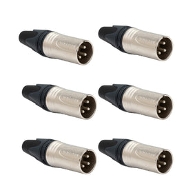 PAQ. 6 PZAS. DE CONECTOR XLR MACHO NEUTRIK NC3MXX(6)