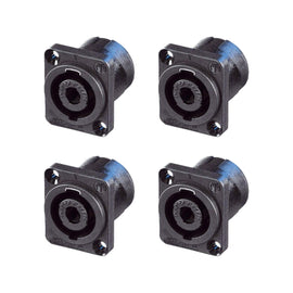 PAQ. 4 PZAS. DE CONECTOR SPEAKON PARA CHASIS 4 POLOS, SERIE XX   NEUTRIK   NL4MP-XX(4)