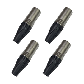 PAQ. 4 PZAS. DE PLUG CANON MACHO NEGRO NICKEL CROMO  KAPTON  PL-148N(4)