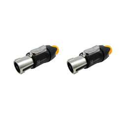 PAQ. 2 PZAS. DE PLUG SPEAKON MACHO PARA AUDIO PROFESIONAL 4 PIN METAL CON SEGURO  KAPTON   PL-268M(2)