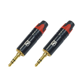 PAQ. 2 PZAS. DE PLUG 3.5mm MACHO ESTEREO NEGRO GRANDE  SOLCOR   PL35NG(2)