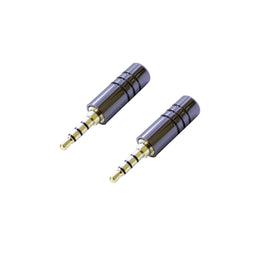 PAQ. 2 PZAS. DE PLUG 3.5mm MACHO TRS 4 POLOS METALICO  SOLCOR   PL35C4(2)