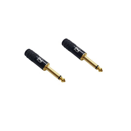 PAQ. 2 PZAS. DE PLUG 6.3mm MONO METÁLICO NEGRO/ORO   SOLCOR        PL63SOLGP(2)