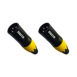 PAQ. 2 PZAS. DE PLUG CANON MACHO AMARILLO  SOLCOR   PLCANA(2)