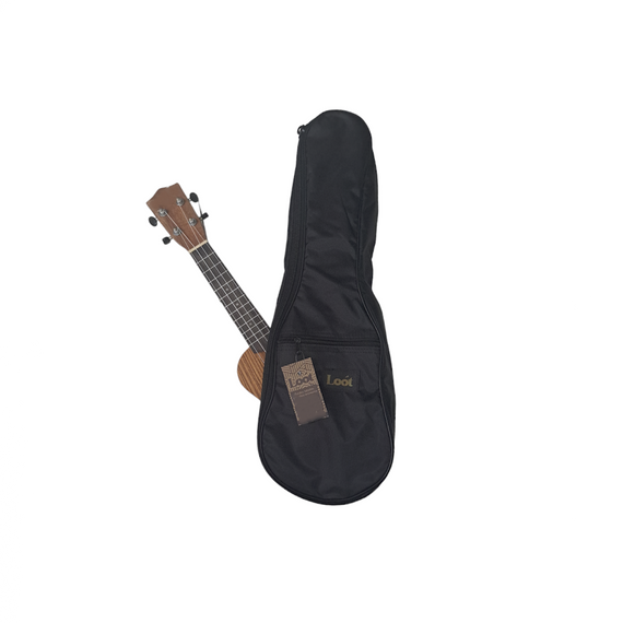 FUNDA DE UKULELE SOPRANO, STANDARD, NEGRO  LOOT  FSL06 - Hergui Musical