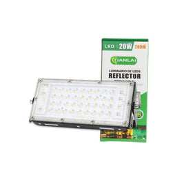 REFLECTOR DE LEDS 20w, LUZ FRIA 6500K   TIANLAI  R18W30MM20