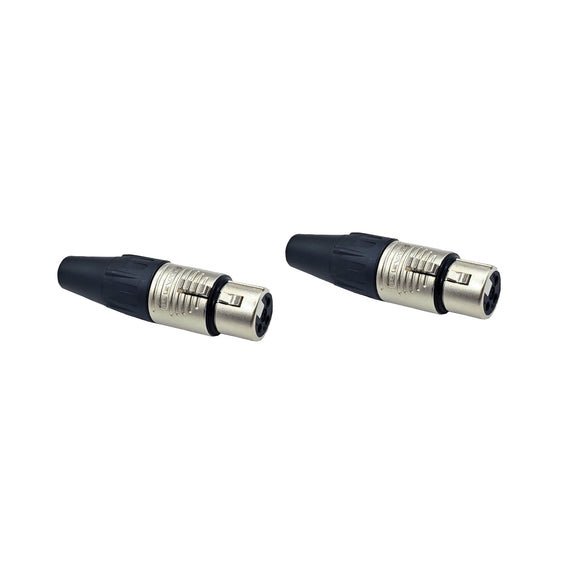 PAQ. 2 PZAS. DE Plug XLR Hembra 3 pines en niquel  REAN   RC3F(2)