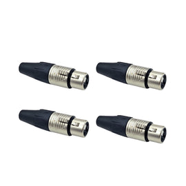 PAQ. 4 PZAS. DE Plug XLR Hembra 3 pines en niquel  REAN   RC3F(4)