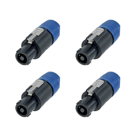 PAQ. 4 PZAS. DE Plug Speakon Macho 4 Polos  REAN  RLS4FC(4)