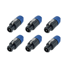 PAQ. 6 PZAS. DE Plug Speakon Macho 4 Polos  REAN  RLS4FC(6)