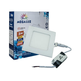 LAMPARA LED EMPOTRABLE PARA PLAFON, 3W  MEGALUZ  S08W03