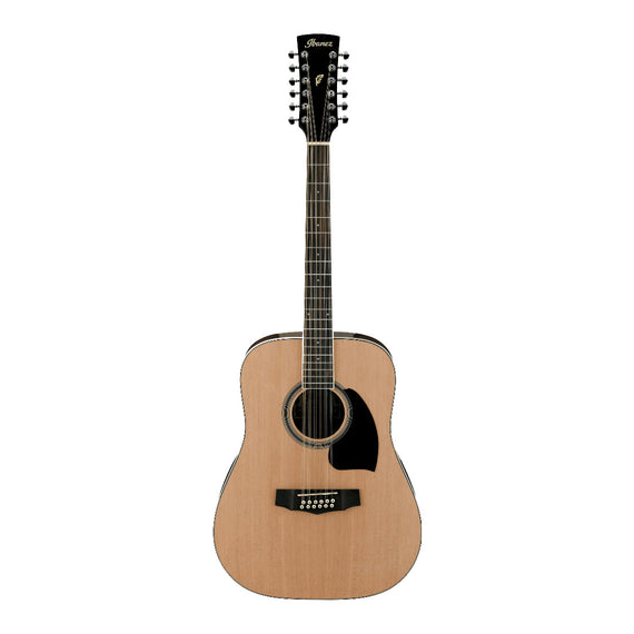 GUITARRA ACUSTICA NATURAL 12 CUERDAS IBANEZ   PF1512-NT - Hergui Musical