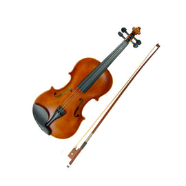 VIOLÍN DE 4/4 CON ACABADO "ANTIGUO", INCLUYE: ESTUCHE, ARCO Y PUENTE   ROMMS   VN-302