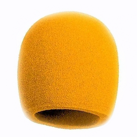 Pantalla antiviento color amarilla, para todos los micrófonos de esfera y cabeza de diamante  SHURE  A58WS-YEL - Hergui Musical