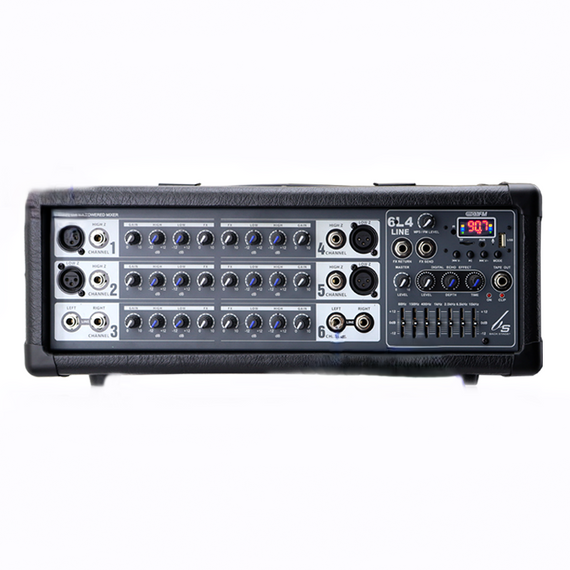 Consola amplificada 6 Canales para línea 70/100w, 400w RMS  BACKSTAGE   BS-6L4-LINE - Hergui Musical