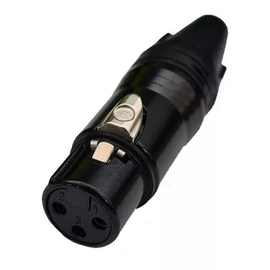 Plug Canon Hembra para soldar color Negro  KRACK  KNON-FBLK